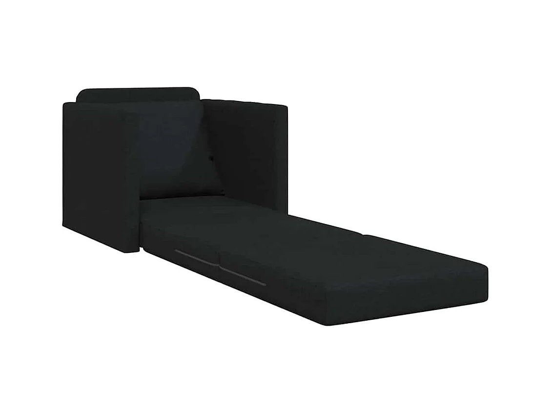 Divano letto con cuscino Tessuto nero 74 x 77 x 81 cm