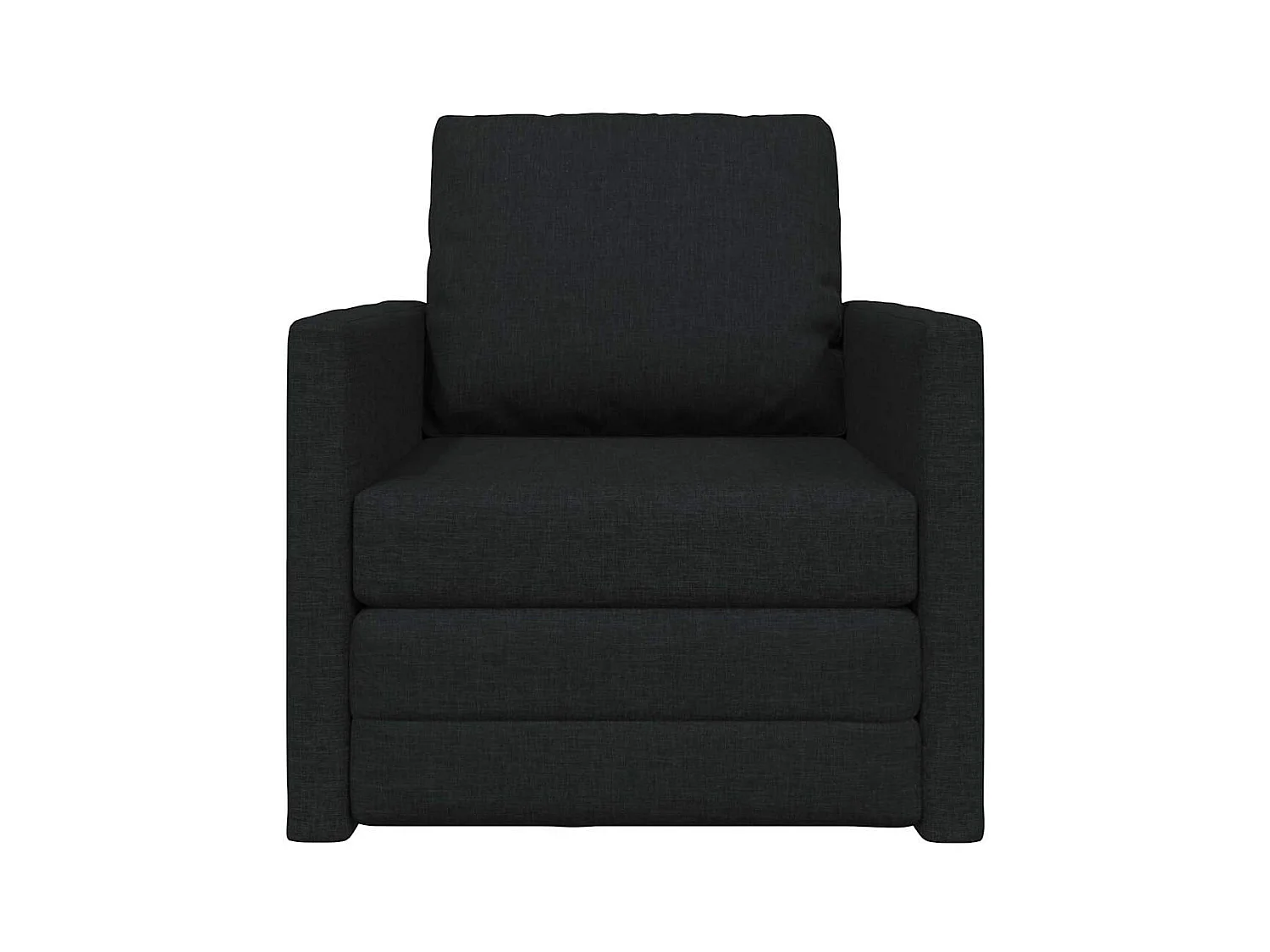 Divano letto con cuscino Tessuto nero 74 x 77 x 81 cm