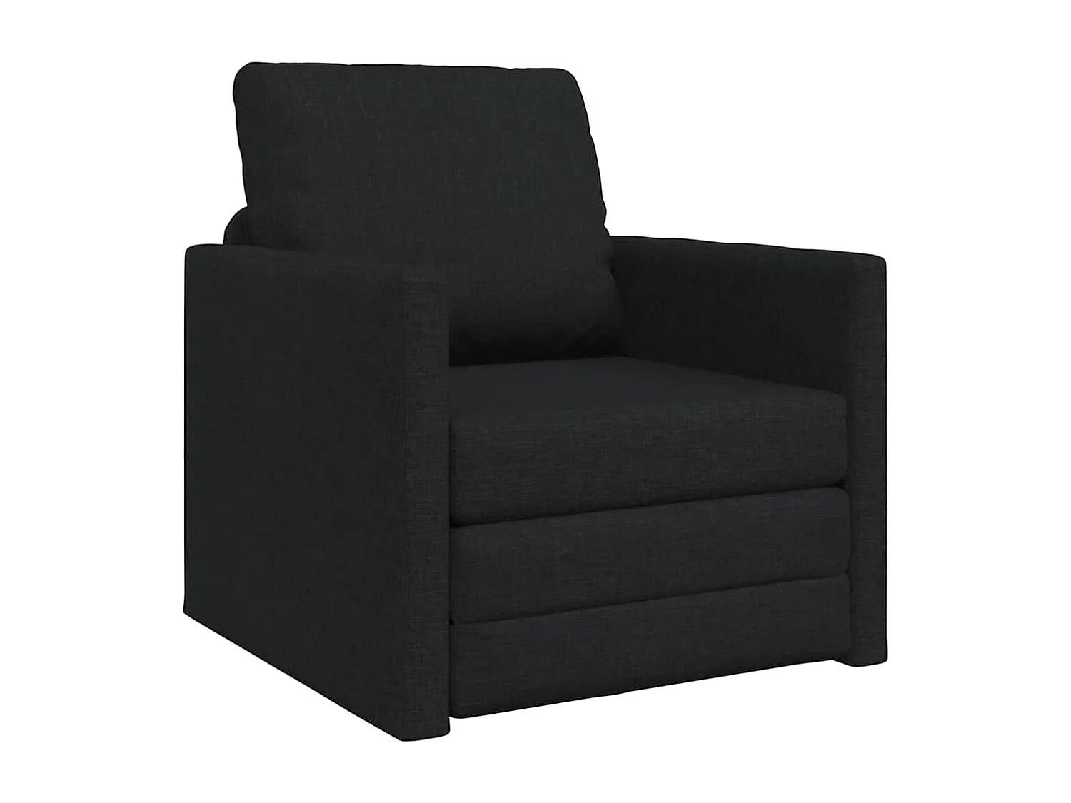 Slaapbank met kussen Zwart 74 x 77 x 81 cm stof