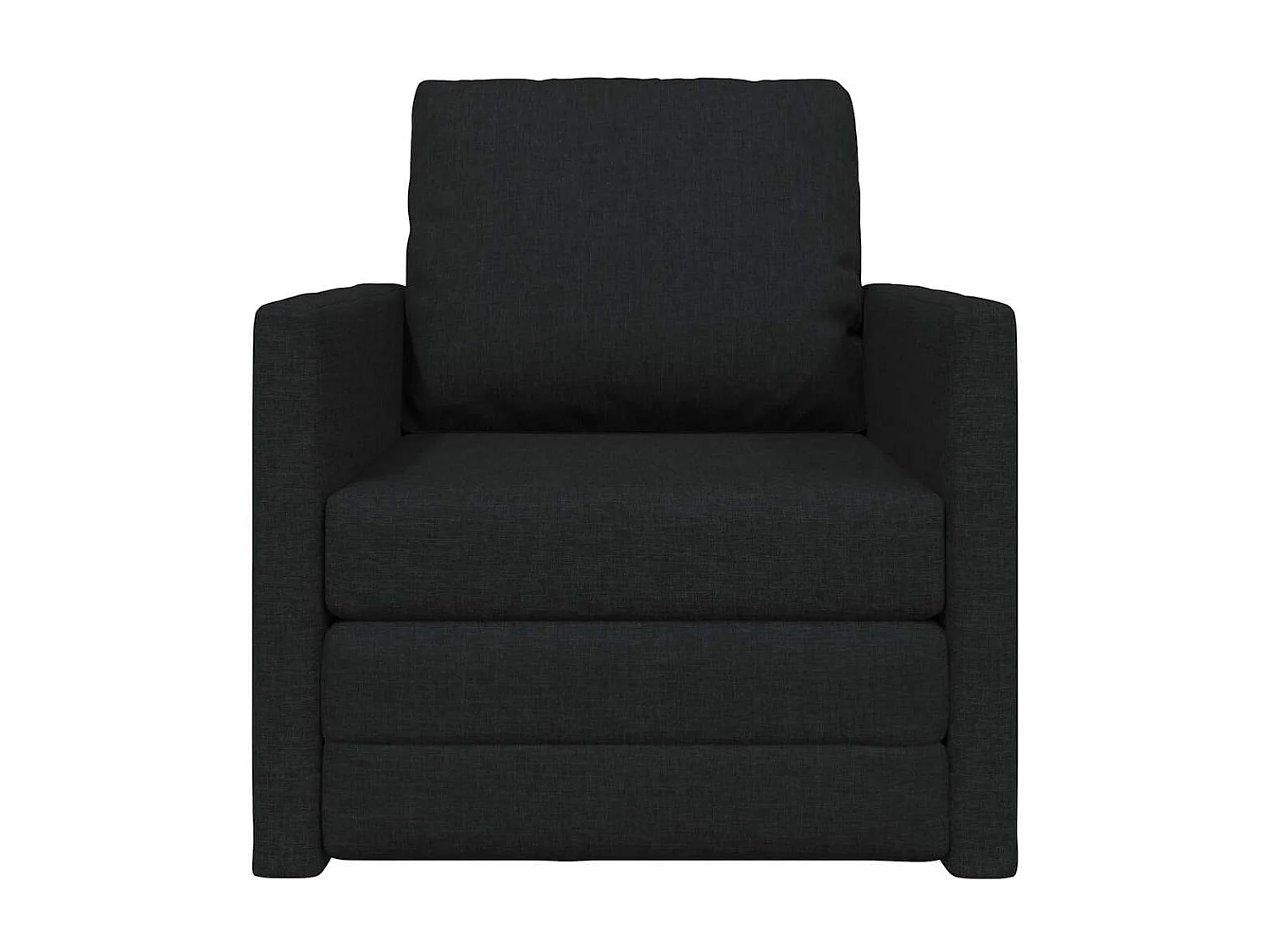 Slaapbank met kussen Zwart 74 x 77 x 81 cm stof