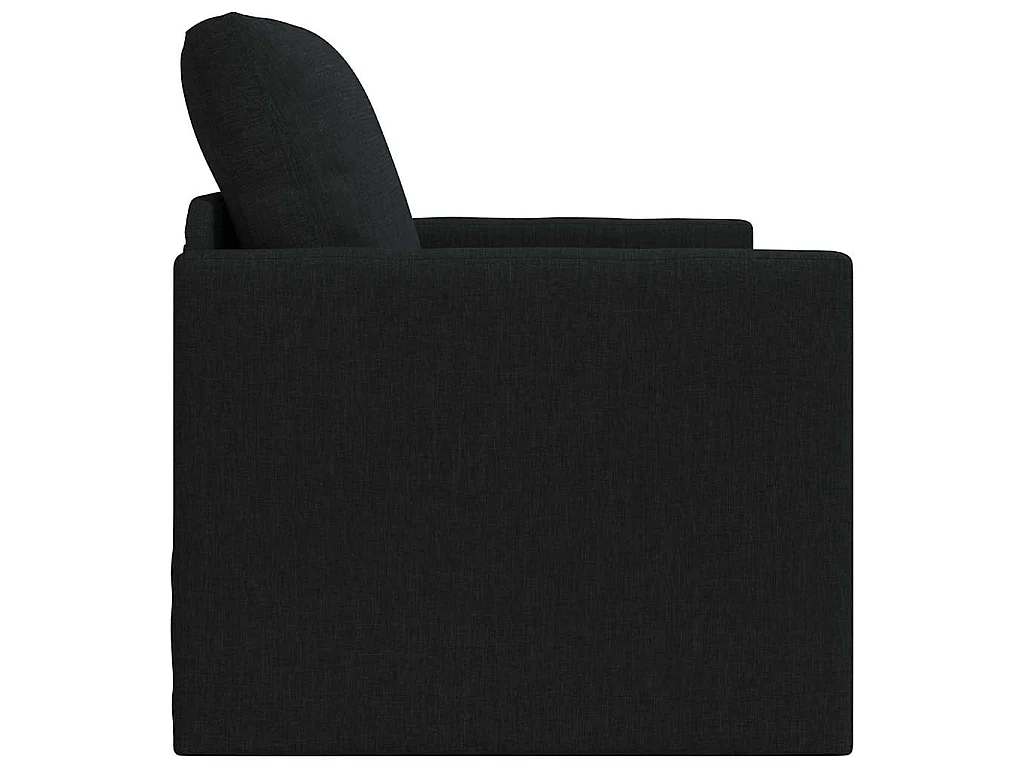 Canapé-lit avec coussin Noir 74 x 77 x 81 cm tissu