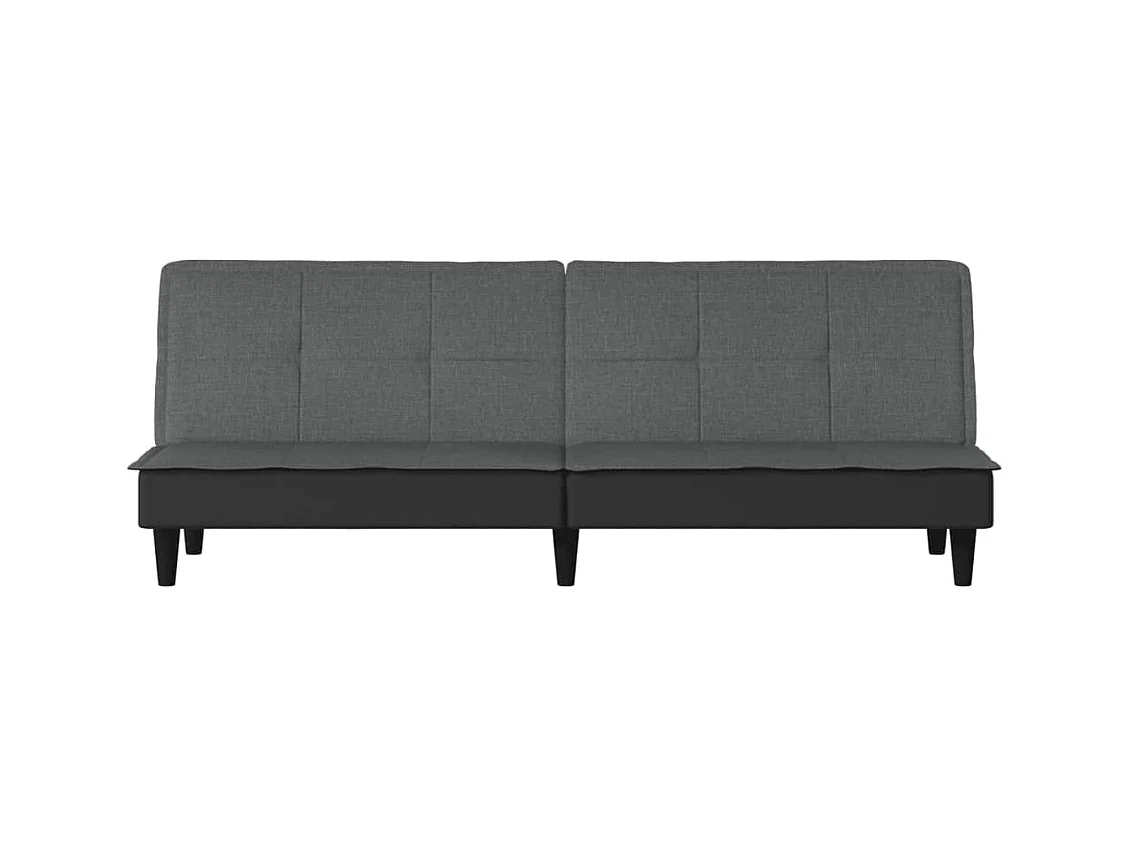 Sofá cama de tela gris oscuro