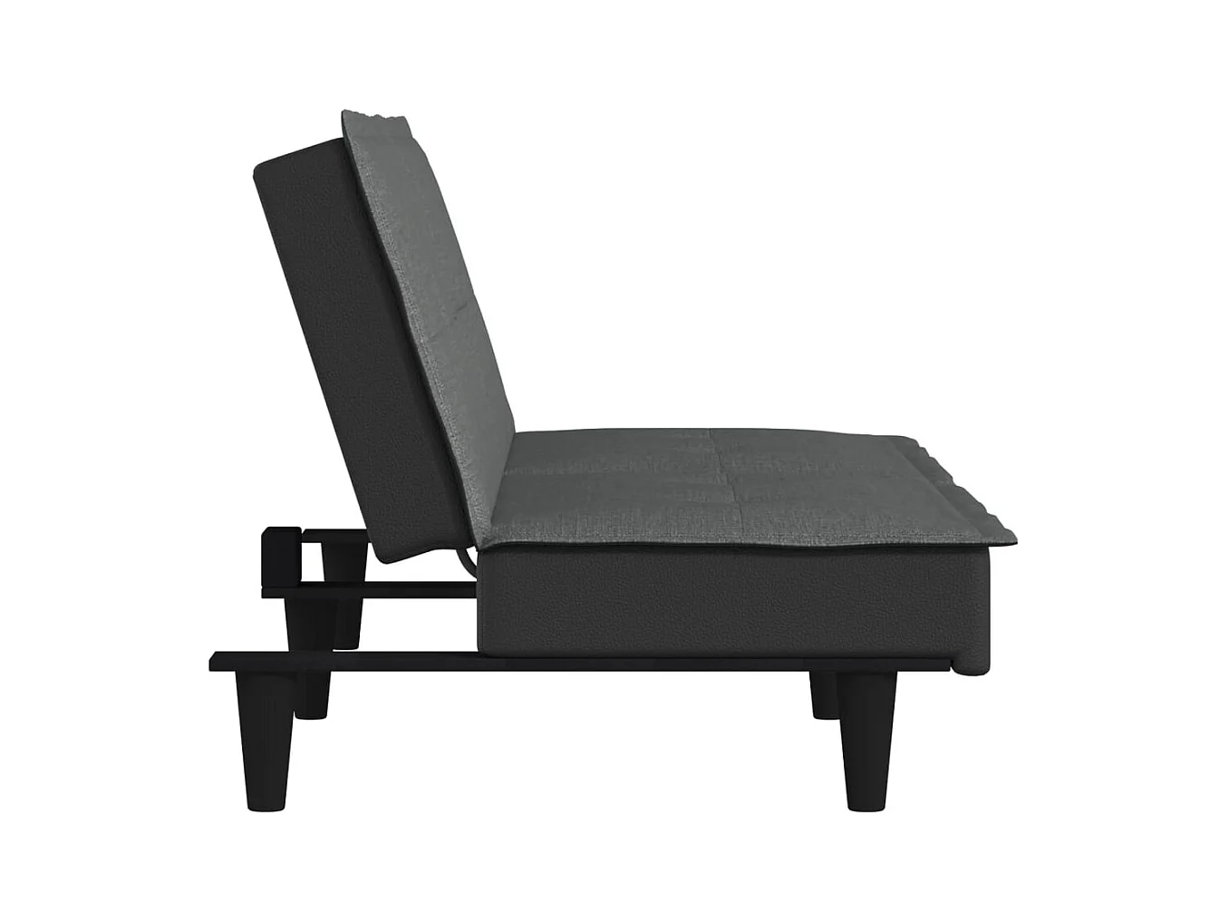 Sofá cama de tela gris oscuro