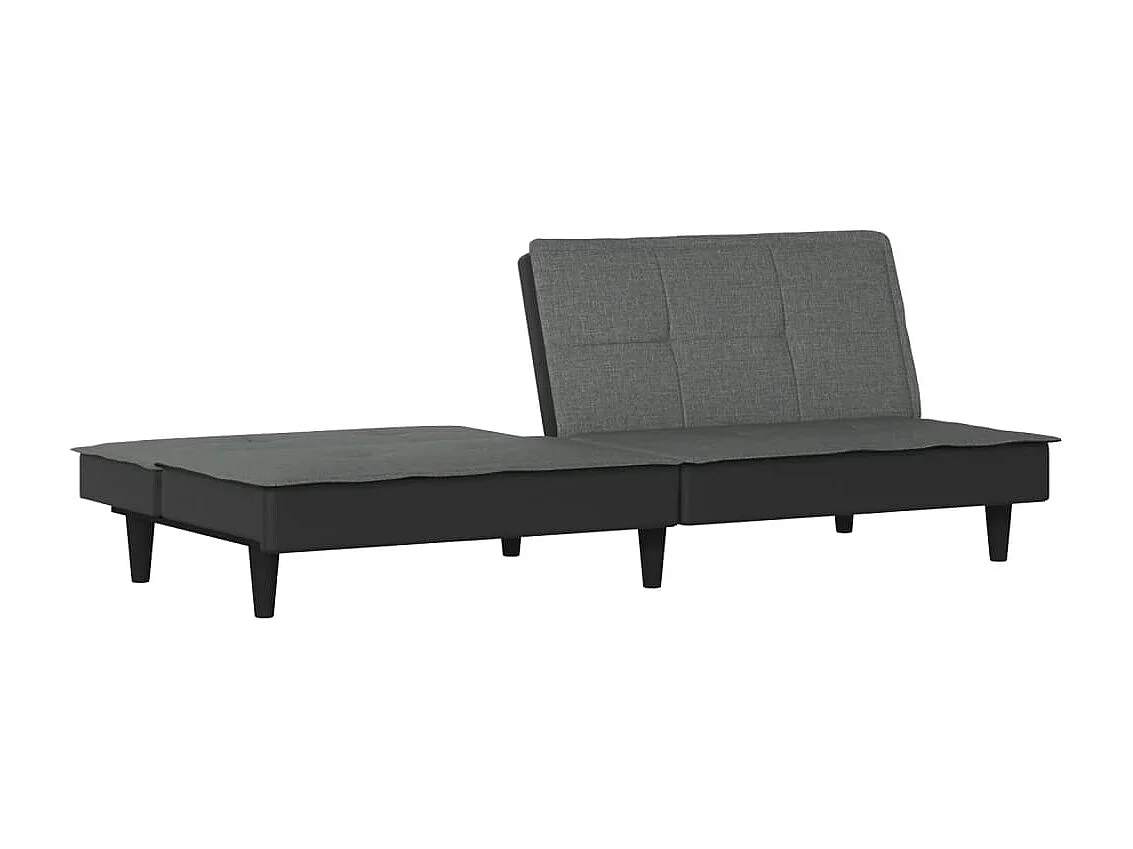 Sofá cama de tela gris oscuro