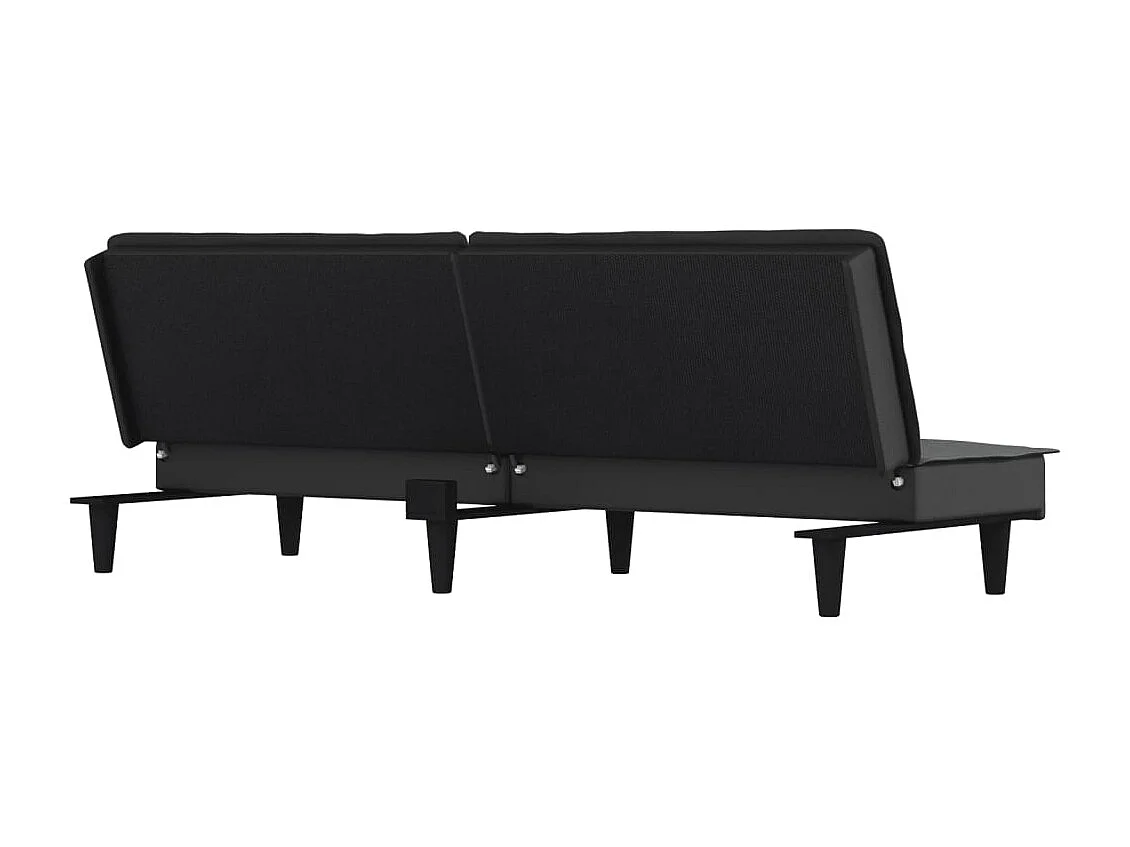 Sofá cama de tela gris oscuro