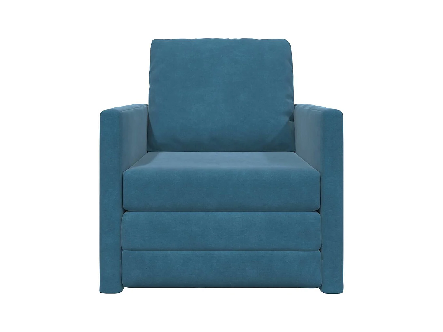 Divano letto con cuscino Blu 74 x 77 x 81 cm Velluto