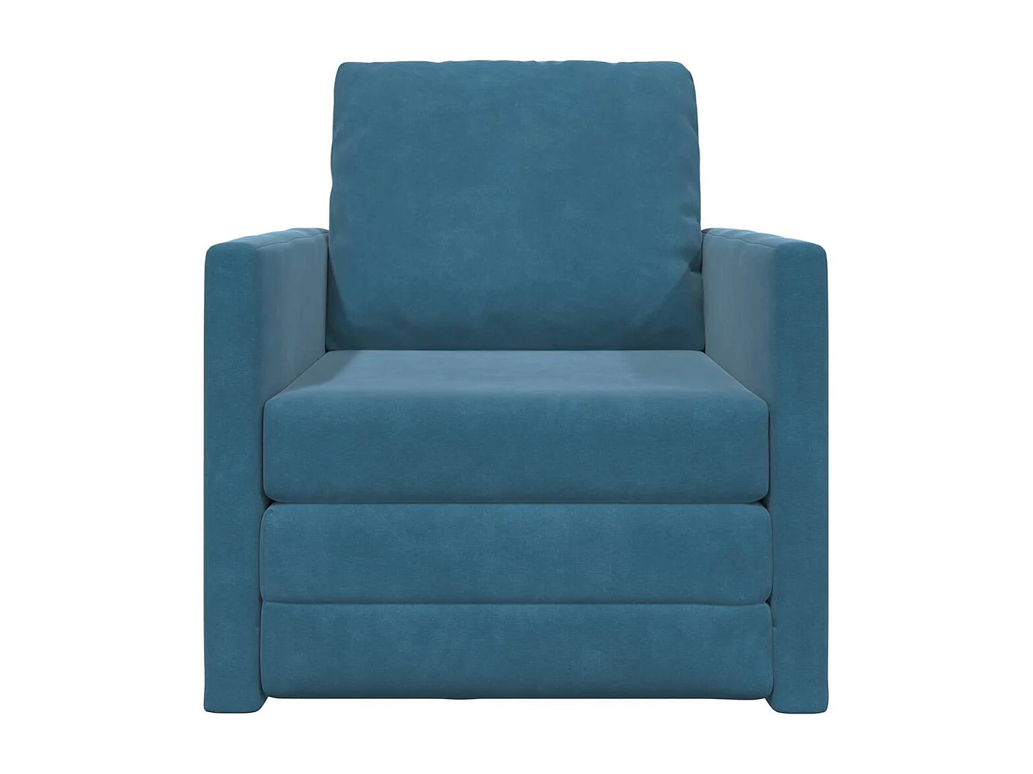 Divano letto con cuscino Blu 74 x 77 x 81 cm Velluto