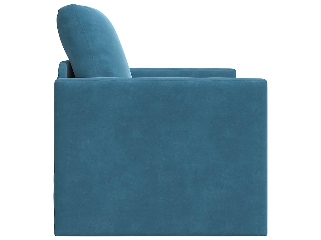 Canapé-lit avec coussin Bleu 74 x 77 x 81 cm Velours