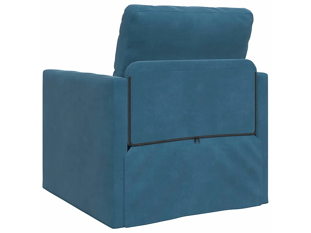 Canapé-lit avec coussin Bleu 74 x 77 x 81 cm Velours