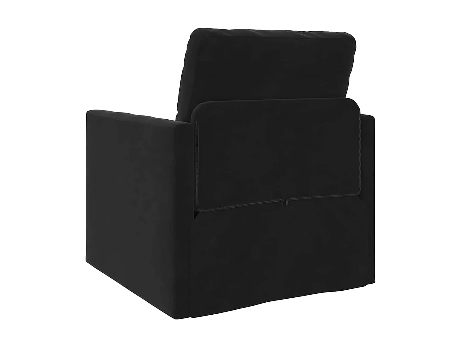 Canapé-lit avec coussin Noir 74 x 77 x 81 cm Velours