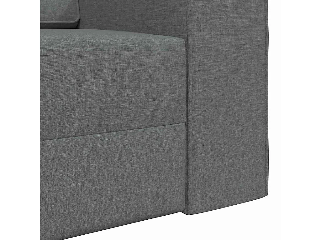Divano letto da pavimento grigio scuro 245 x 78 x 77 cm in tessuto