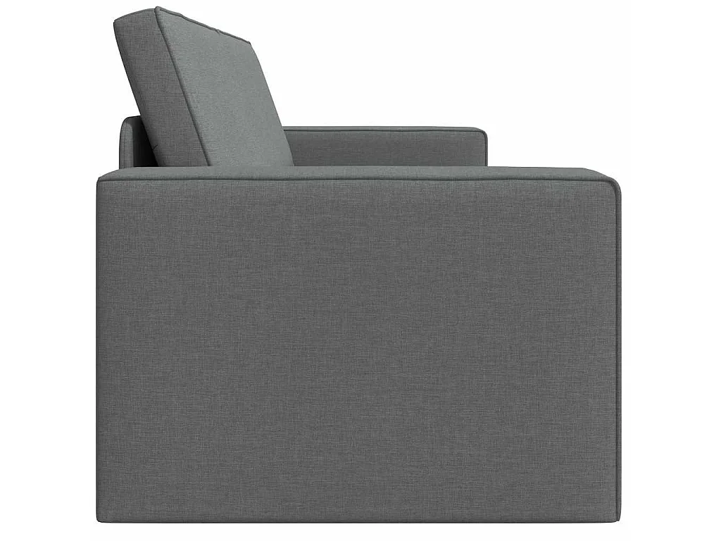 Canapé convertible 2 places en tissu gris 245x78x77 cm