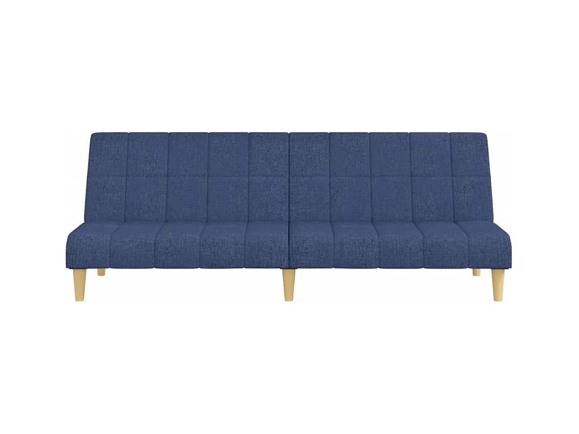 Divano letto a 2 posti in tessuto blu