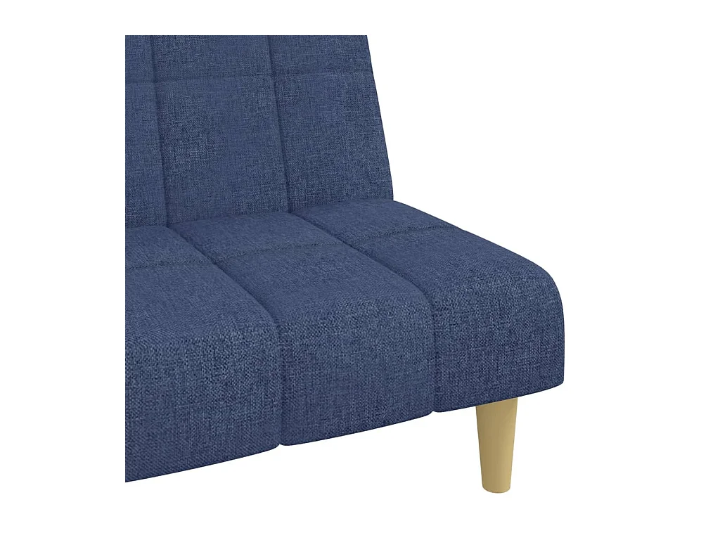 Divano letto a 2 posti in tessuto blu