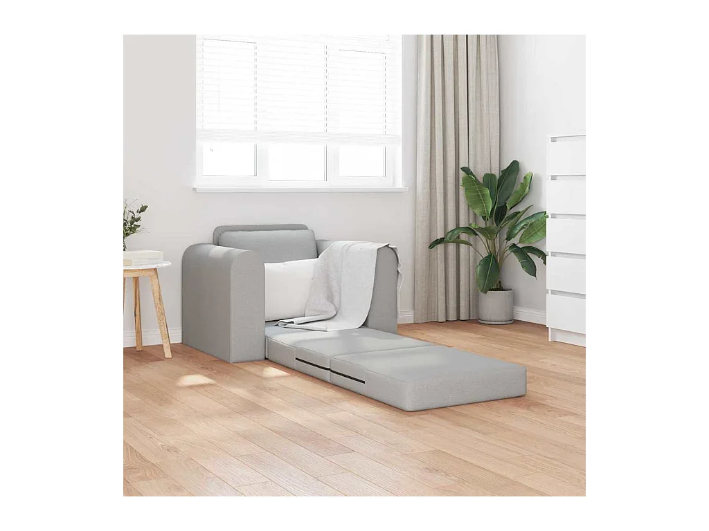 Divano letto grigio nuvola 98 x 71 x 83 cm tessuto