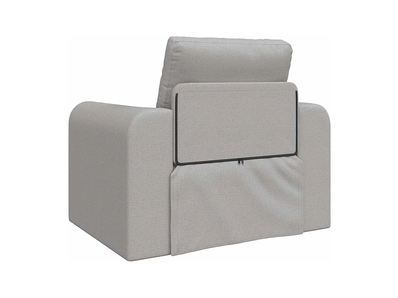 Divano letto grigio nuvola 98 x 71 x 83 cm tessuto