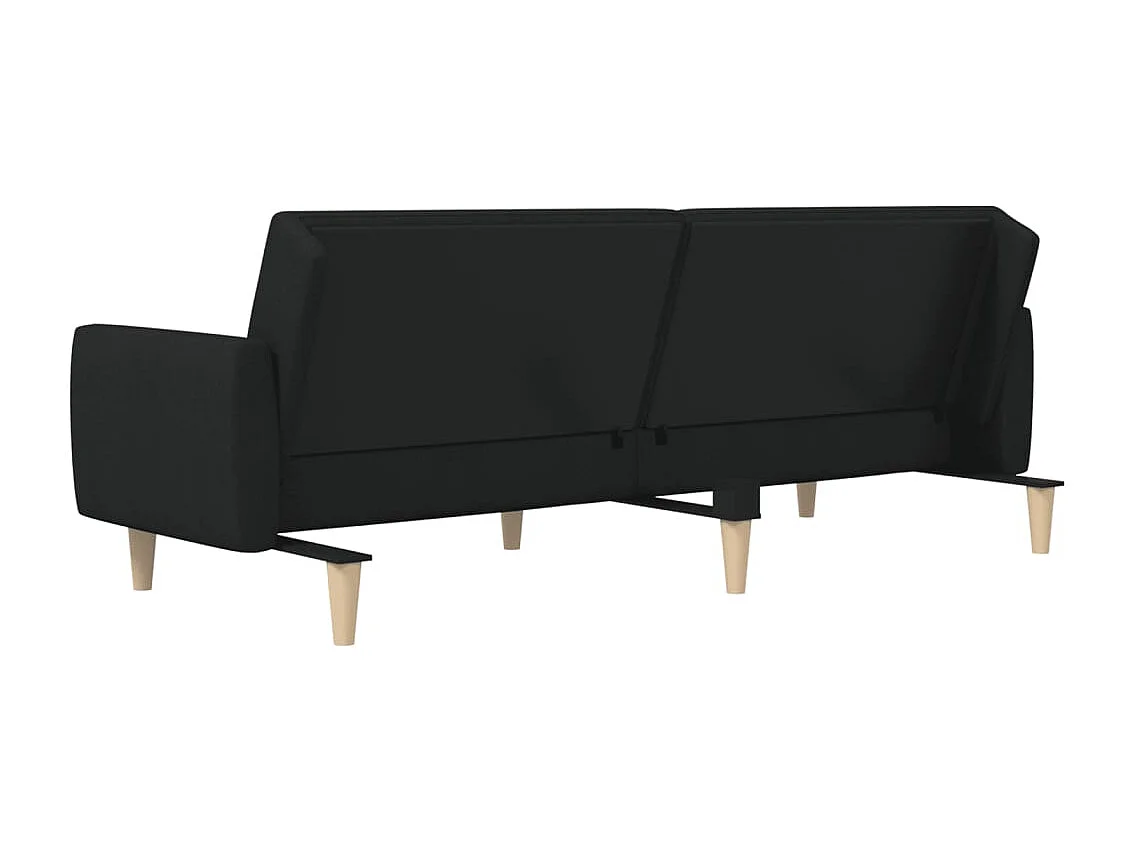 Sofá cama de 2 plazas de tela negra