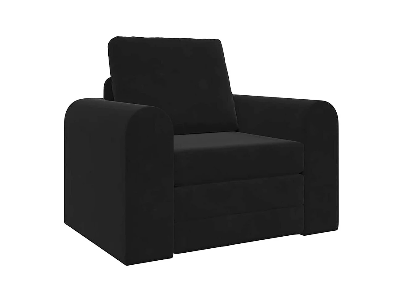 Divano letto nero 98 x 71 x 83 cm in velluto