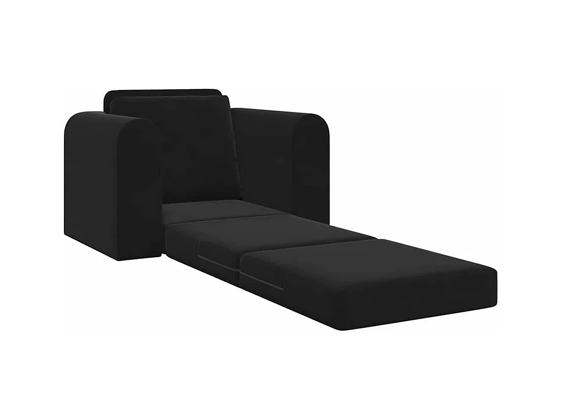 Divano letto nero 98 x 71 x 83 cm in velluto