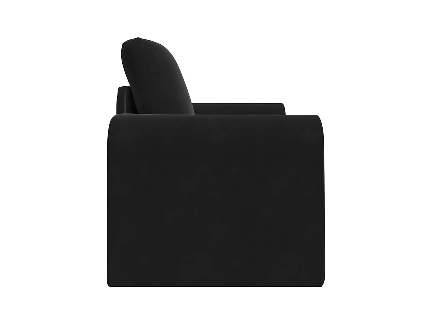 Divano letto nero 98 x 71 x 83 cm in velluto