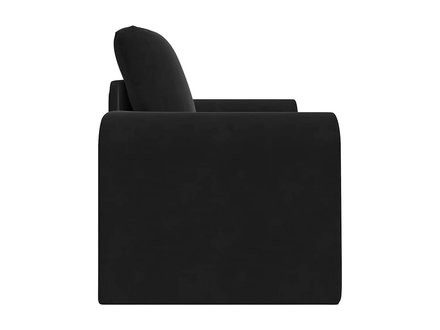 Zwarte slaapbank 98 x 71 x 83 cm fluweel