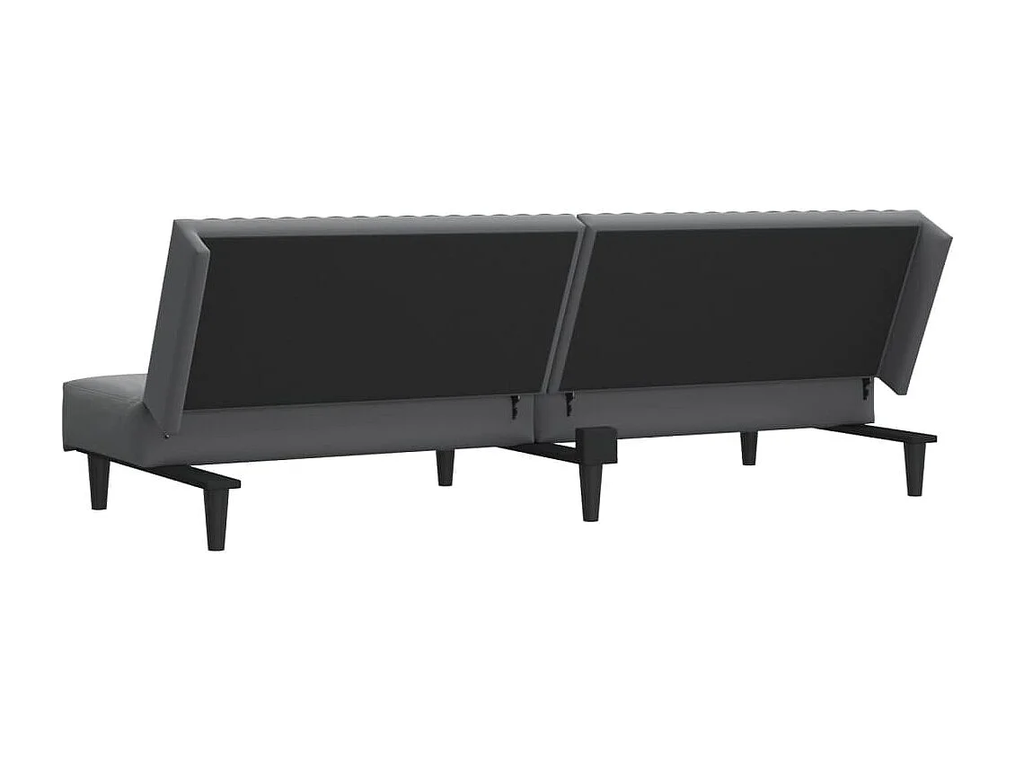 Sofá cama de 2 plazas de terciopelo gris oscuro