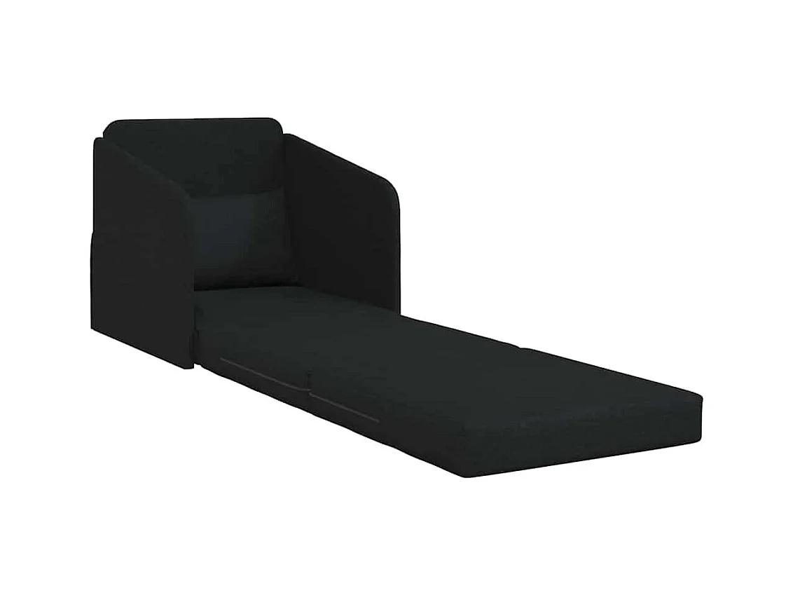 Divano letto nero 65 x 80 x 83 cm tessuto