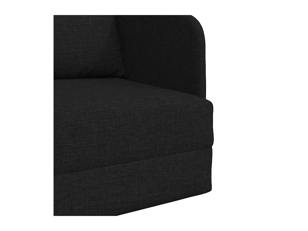 Divano letto nero 65 x 80 x 83 cm tessuto