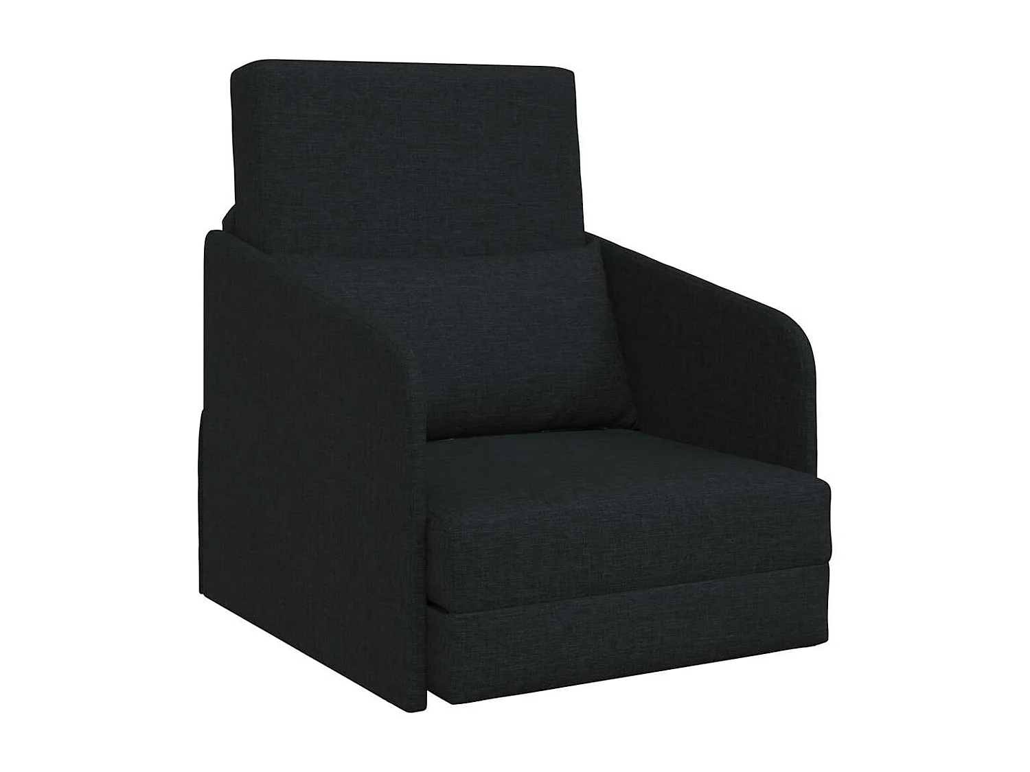 Zwarte slaapbank 65 x 80 x 83 cm stof