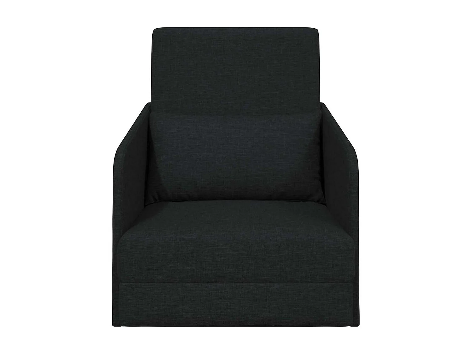 Zwarte slaapbank 65 x 80 x 83 cm stof