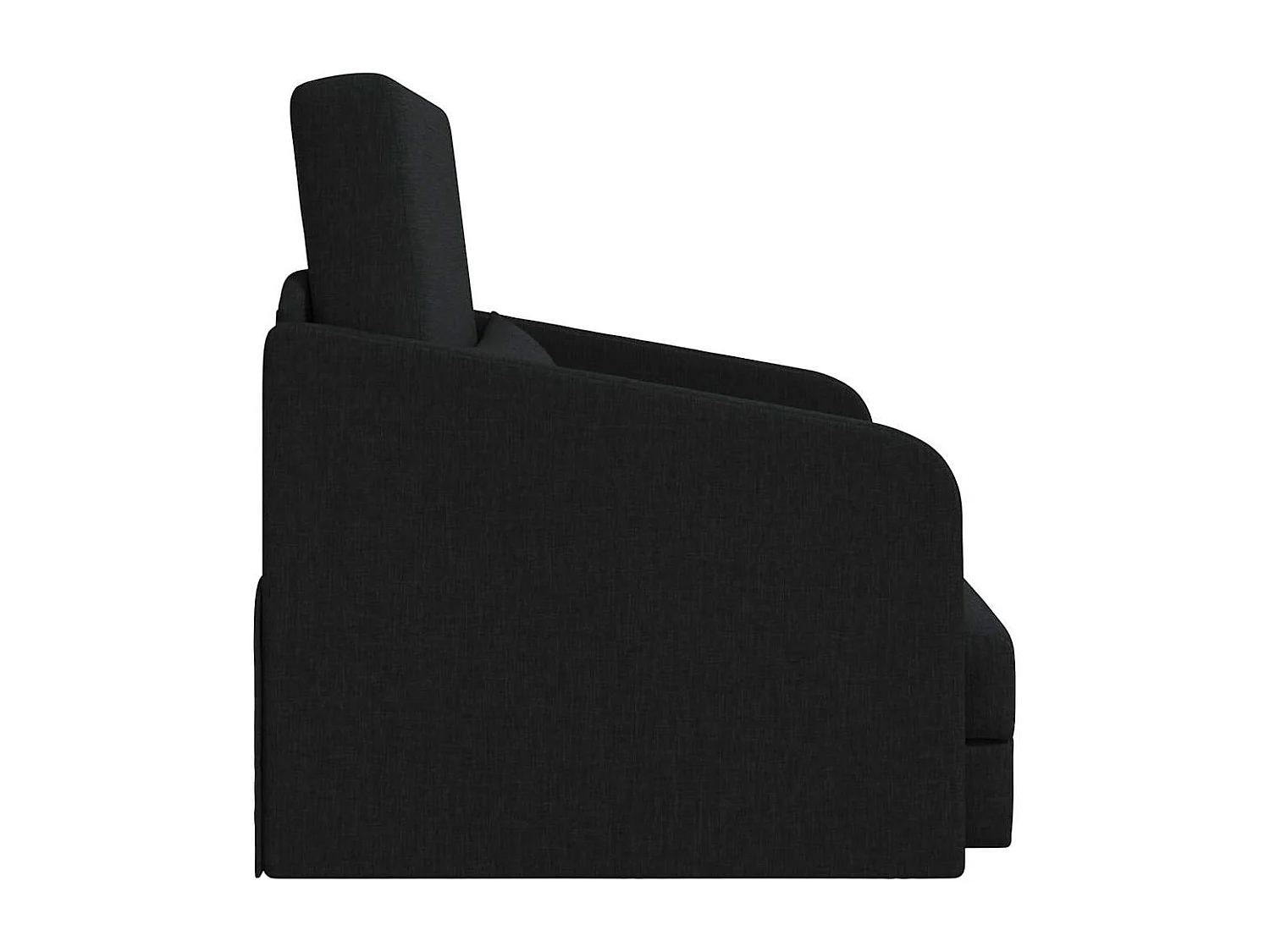 Zwarte slaapbank 65 x 80 x 83 cm stof