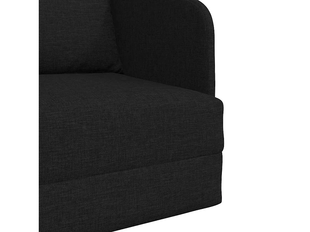 Zwarte slaapbank 65 x 80 x 83 cm stof