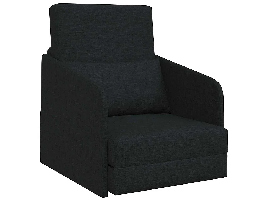 Divano letto nero 65 x 80 x 83 cm tessuto