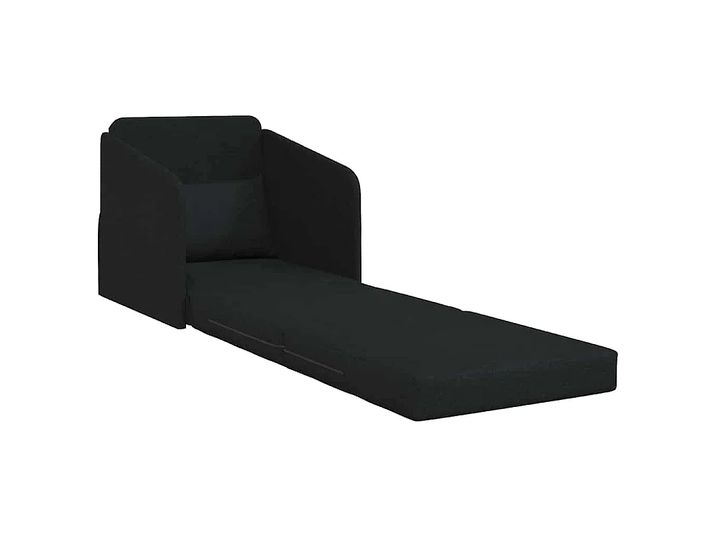 Divano letto nero 65 x 80 x 83 cm tessuto