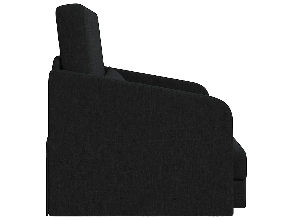 Divano letto nero 65 x 80 x 83 cm tessuto