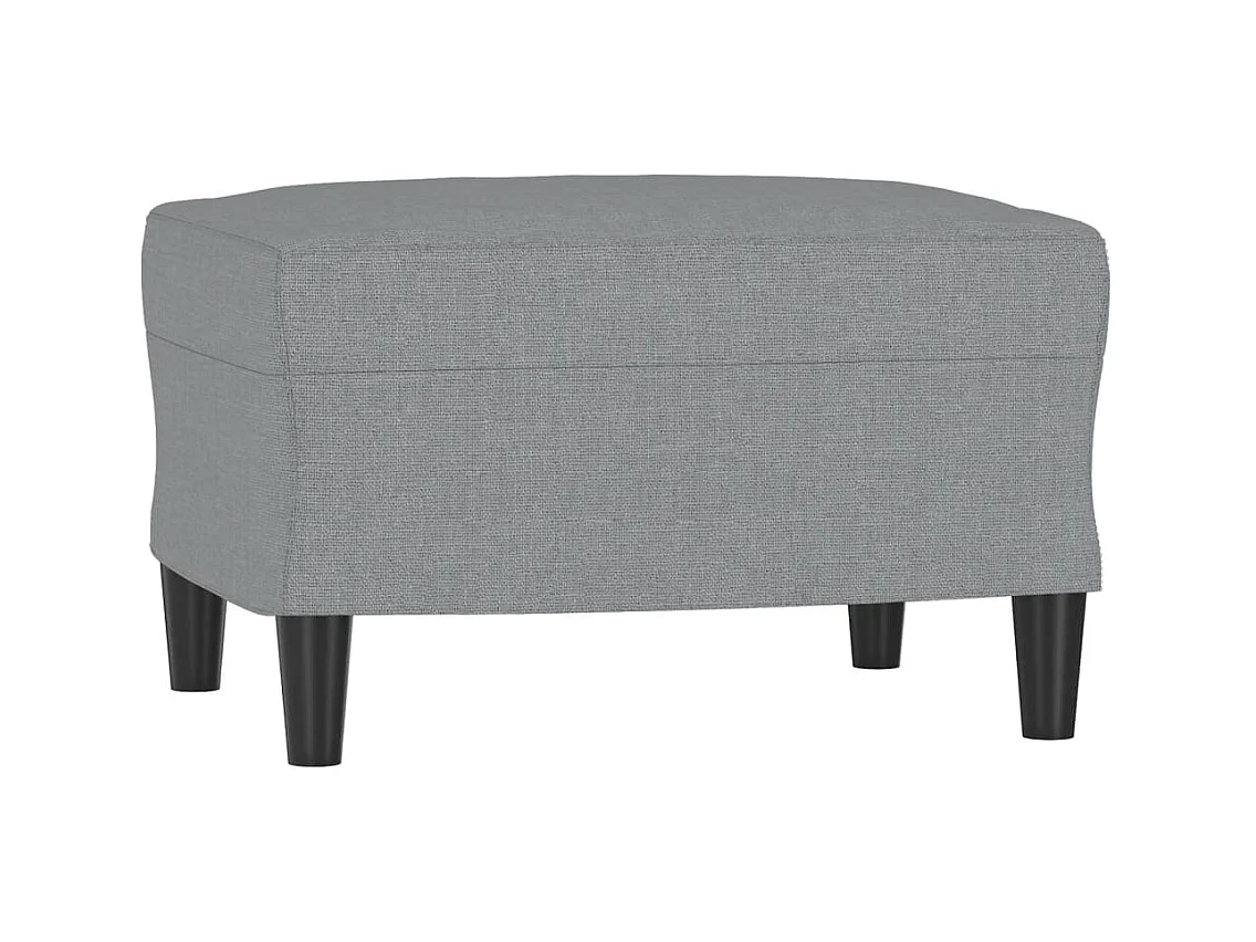 Fauteuil met voetenbankje Lichtgrijs 60 cm Stof