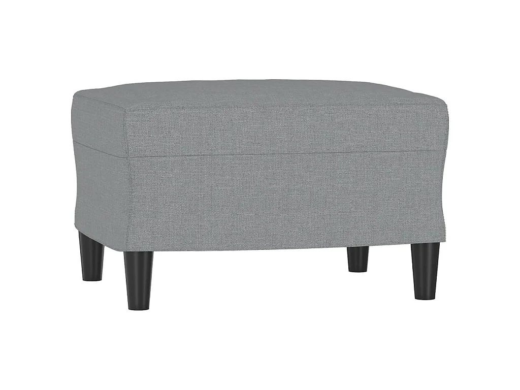 Fauteuil avec repose-pied Gris clair 60 cm Tissu
