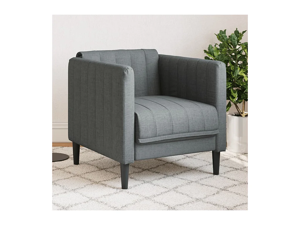 Donkergrijze stoffen fauteuil