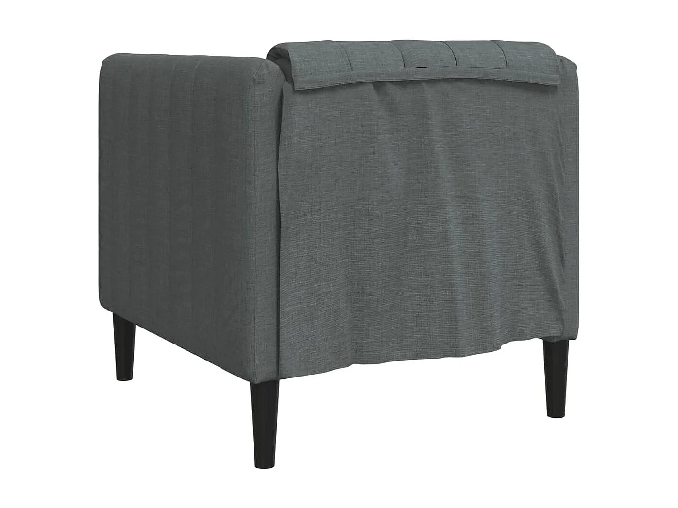 Donkergrijze stoffen fauteuil