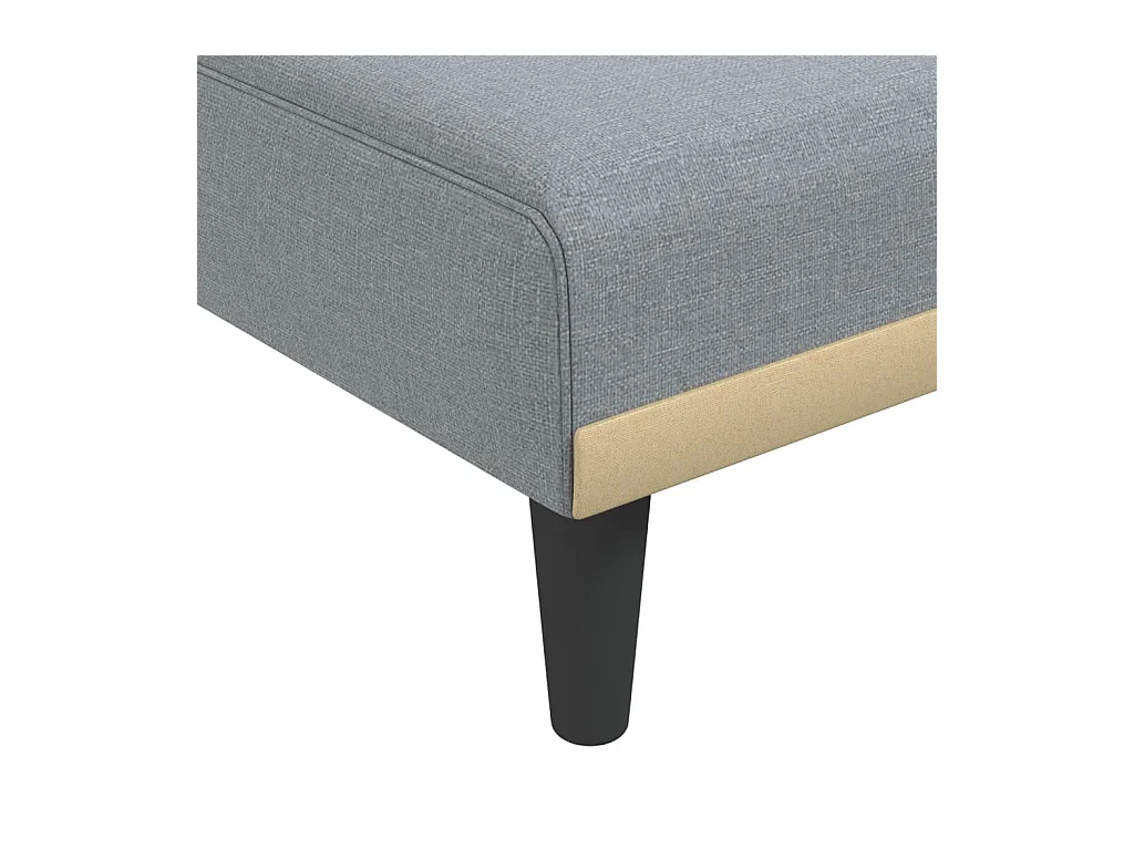 Divano letto a L grigio chiaro 255x140x70 cm tessuto