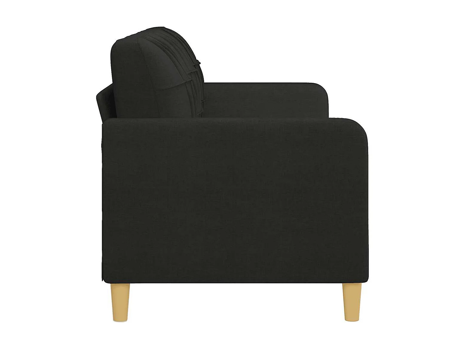 3-zitsbank Zwart 180 cm Stof