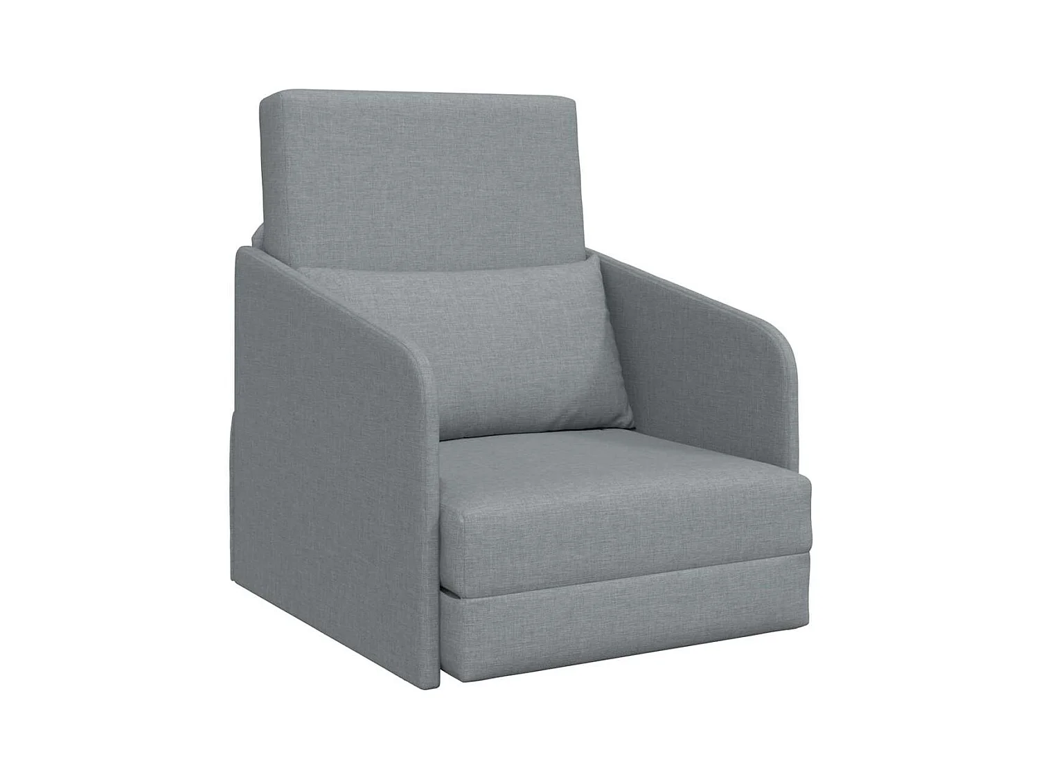 Divano letto grigio chiaro 65 x 80 x 83 cm tessuto