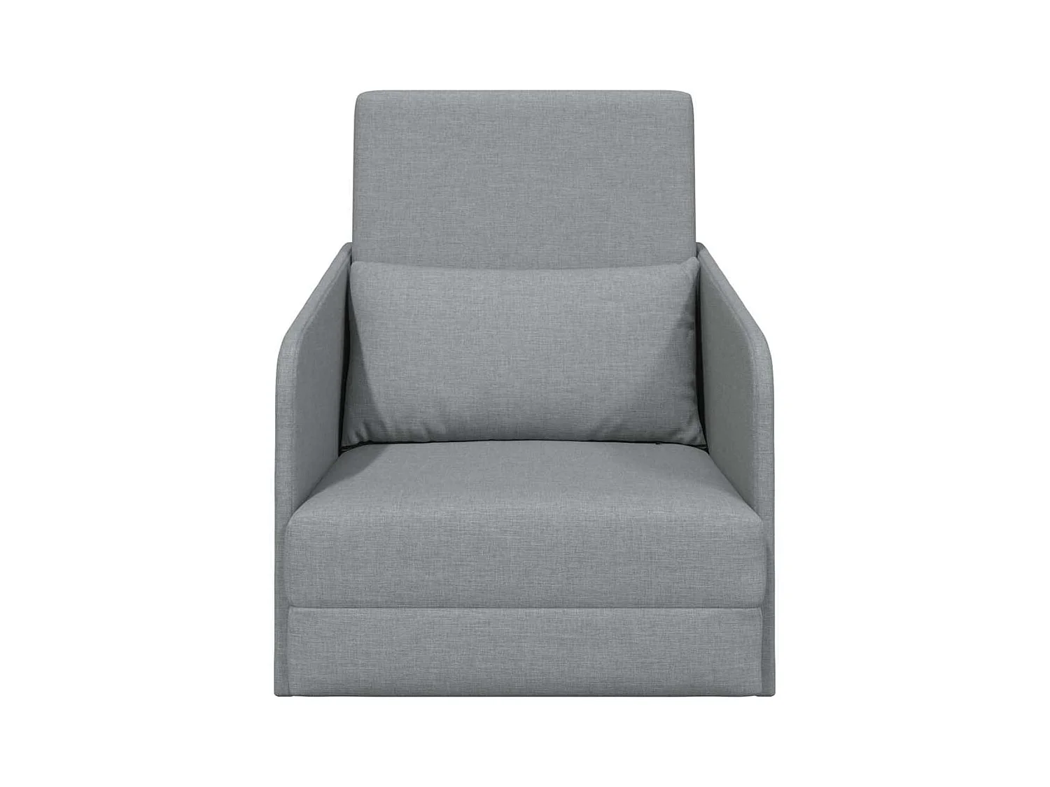 Divano letto grigio chiaro 65 x 80 x 83 cm tessuto