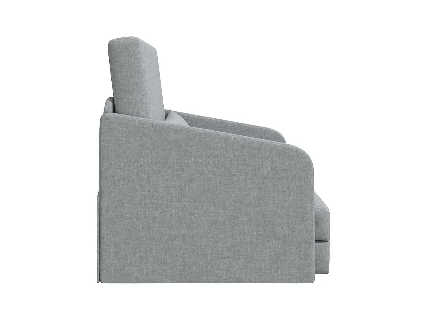 Divano letto grigio chiaro 65 x 80 x 83 cm tessuto