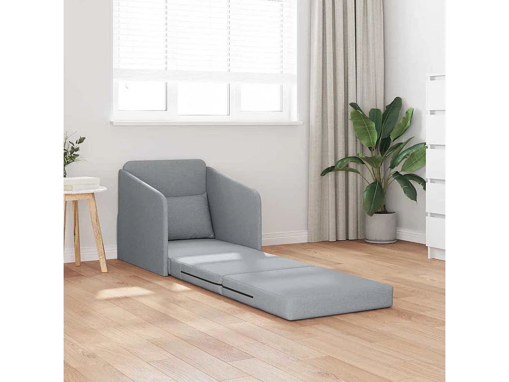 Canapé-Lit Gris clair 65 x 80 x 83 cm tissu