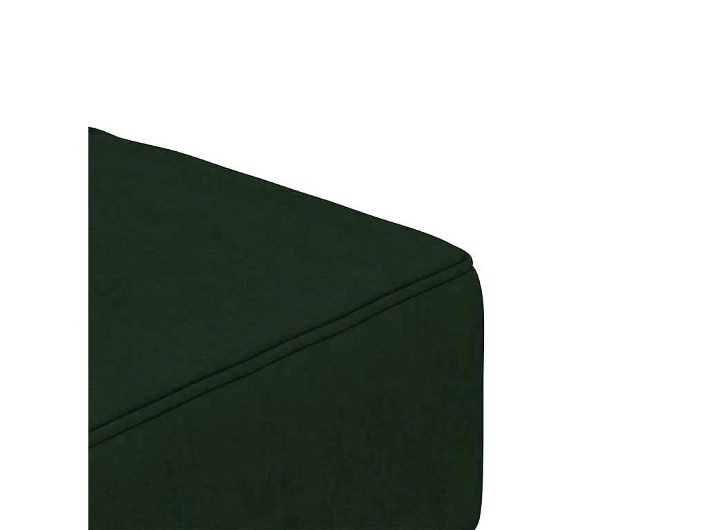 Sofá cama de 2 plazas con dos almohadas de terciopelo verde oscuro
