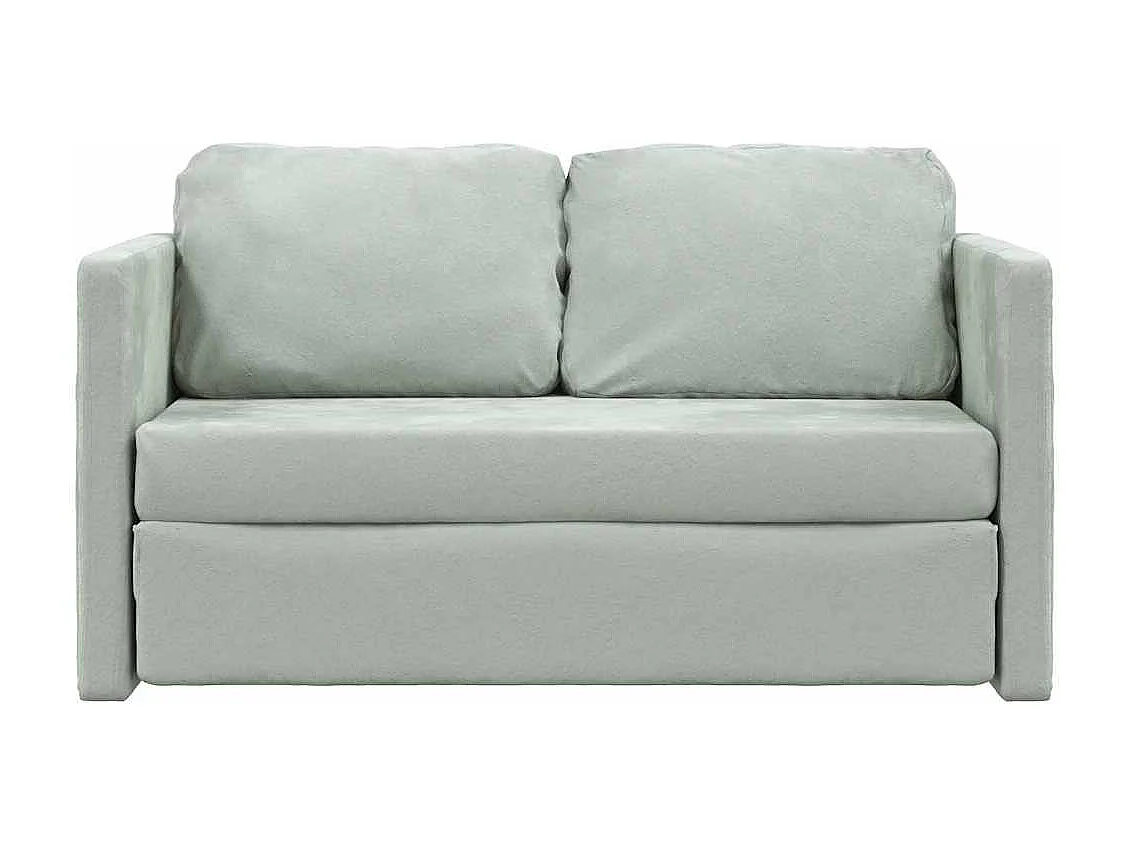 Sofá cama 2 en 1 gris claro 122x204x55 cm terciopelo