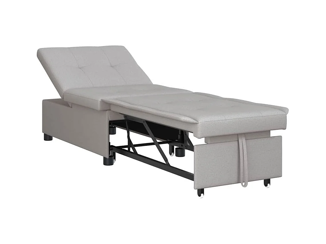 Divano letto grigio 194 x 67 x 37 cm tessuto