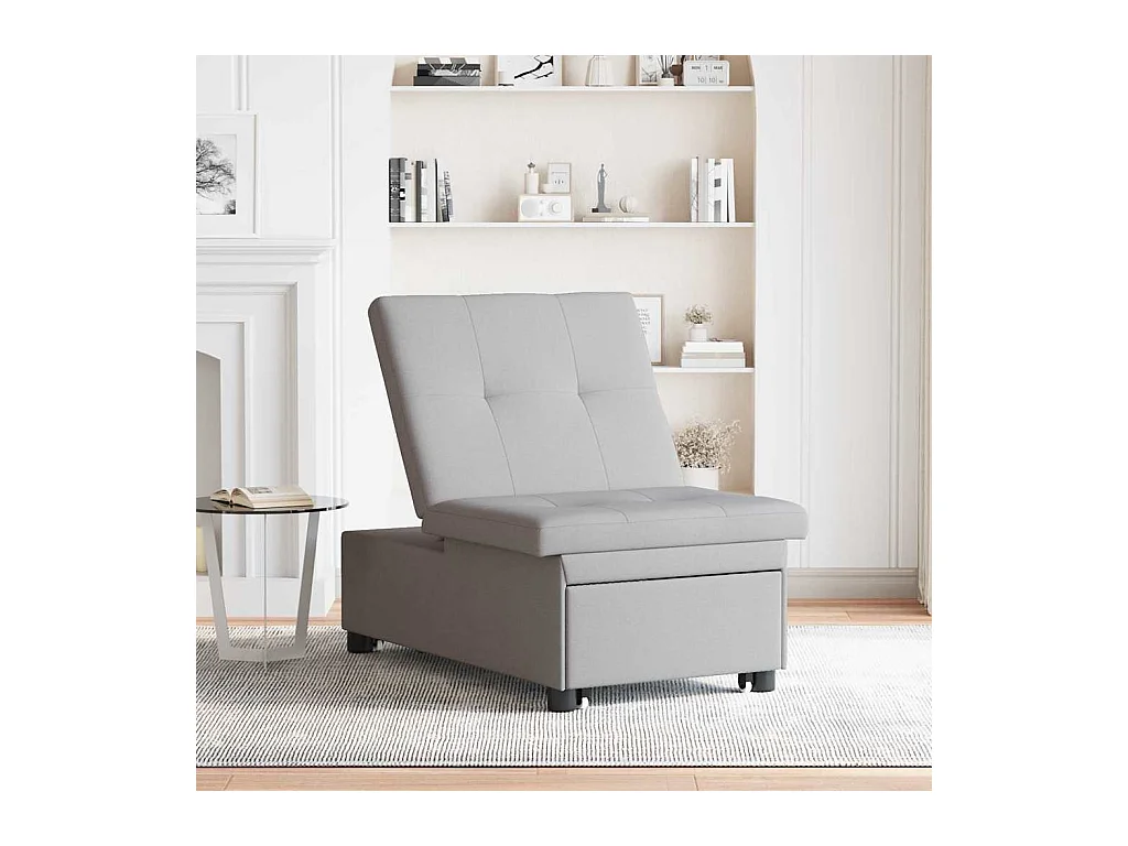 Divano letto grigio 194 x 67 x 37 cm tessuto