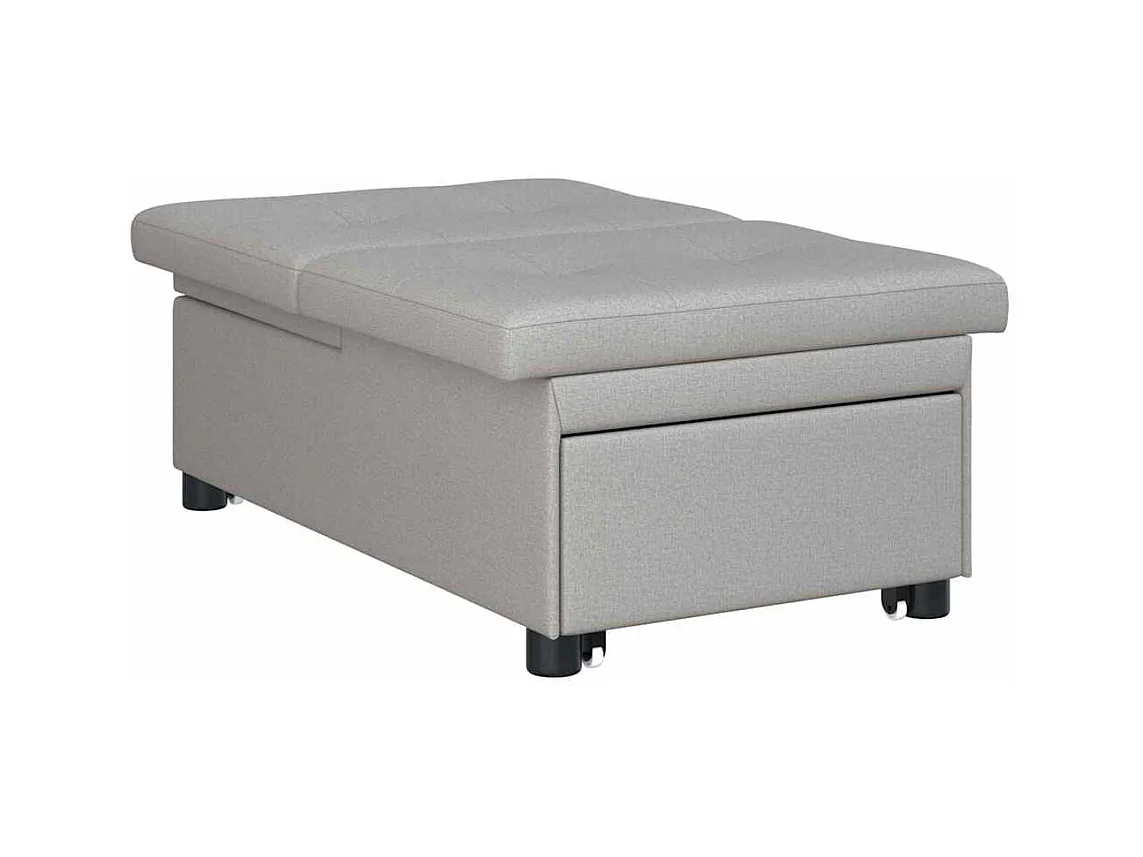 Divano letto grigio 194 x 67 x 37 cm tessuto